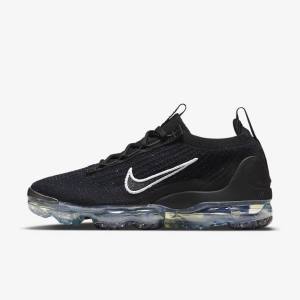 Dámské Tenisky Nike Air VaporMax 2021 FK Černé Metal Stříbrné Bílé | NK604JVA