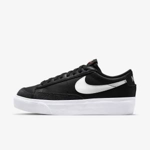 Dámské Tenisky Nike Blazer Low Platformy Černé | NK231ZJH