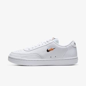 Dámské Tenisky Nike Court Vintage Premium Bílé Oranžové Černé | NK571SMH