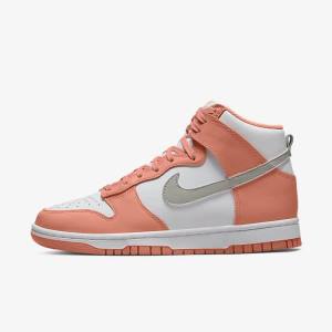 Dámské Tenisky Nike Dunk High Červené Bílé Světle | NK528BQL