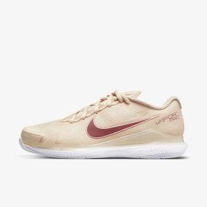 Dámské Tenisové Boty Nike NikeCourt Air Zoom Vapor Pro Hard-Court Bílé Koralove Červené | NK532HKJ