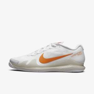 Dámské Tenisové Boty Nike NikeCourt Air Zoom Vapor Pro Hard-Court Bílé Světle Béžový Blankyt | NK657OCL