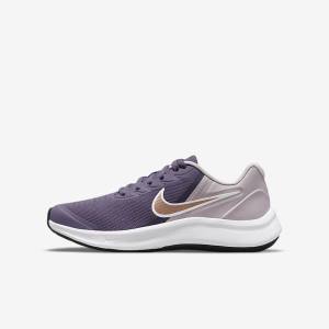 Dětské Běžecké Boty Nike Star Runner 3 Older Silniční Fialové Šedé Metal Červené Hnědé | NK967KYC