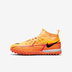 Dětské Kopačky Nike Jr. Phantom GT2 Academy Dynamic Fit TF Older Turf Oranžové Světle Červené Černé | NK761SEV