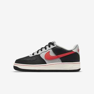 Dětské Tenisky Nike Air Force 1 EMB Older Černé Šedé Červené | NK529YMV