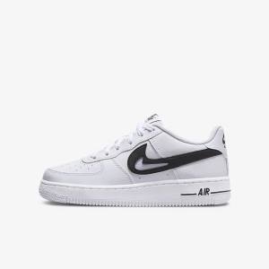 Dětské Tenisky Nike Air Force 1 Older Bílé Černé | NK863KMJ