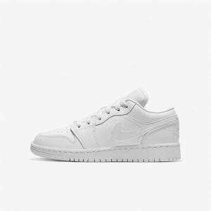 Dětské Tenisky Nike Air Jordan 1 Low Older Bílé | NK318NUB