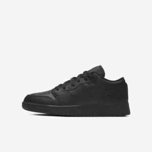 Dětské Tenisky Nike Air Jordan 1 Low Older Černé | NK827BTV