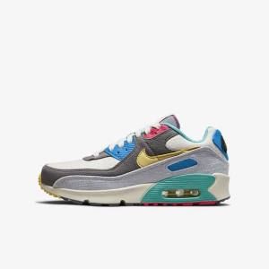 Dětské Tenisky Nike Air Max 90 Older Šedé Růžové | NK397HLU