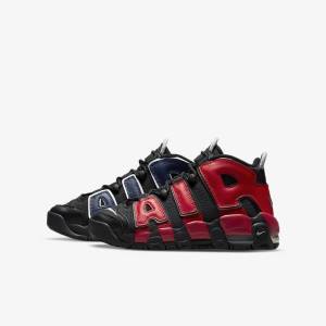 Dětské Tenisky Nike Air More Uptempo Older Černé Tmavě Blankyt Bílé Červené | NK061OLP