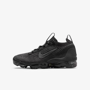 Dětské Tenisky Nike Air VaporMax 2021 FK Older Černé Tmavě Šedé | NK752OLV