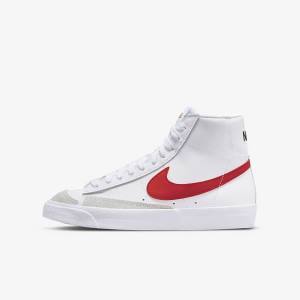 Dětské Tenisky Nike Blazer Mid 77 Older Bílé Blankyt Černé Červené | NK580SXB