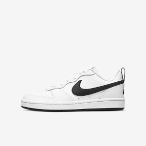 Dětské Tenisky Nike Court Borough Low 2 Older Bílé Černé | NK563SBY