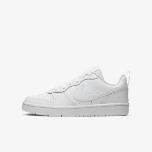 Dětské Tenisky Nike Court Borough Low 2 Older Bílé | NK857ZPN