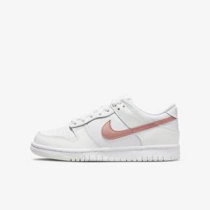 Dětské Tenisky Nike Dunk Low Older Bílé Metal Červené Hnědé | NK256BJF