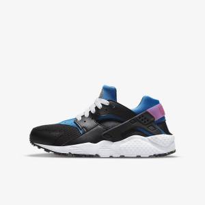 Dětské Tenisky Nike Huarache Run Older Černé Světle Blankyt Růžové Mátově Zelená | NK601WSC