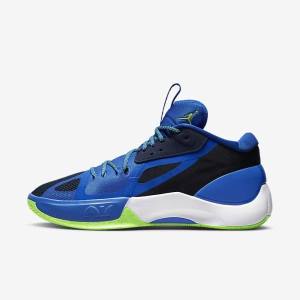 Pánské Basketbalové Boty Nike Jordan Zoom Separate Tmavě Blankyt Blankyt Bílé Zelene | NK104HVR