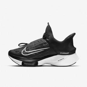 Pánské Běžecké Boty Nike Air Zoom Tempo NEXT% FlyEase Easy On-Off Silniční Černé Bílé | NK526RHW