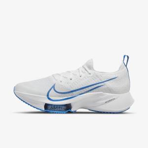 Pánské Běžecké Boty Nike Air Zoom Tempo NEXT% Silniční Bílé Platina Černé Blankyt | NK526YCR