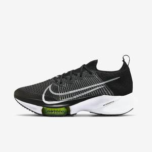 Pánské Běžecké Boty Nike Air Zoom Tempo NEXT% Silniční Černé Bílé | NK781MHB