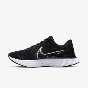 Pánské Běžecké Boty Nike React Infinity Run Flyknit 3 Silniční Černé Bílé | NK693LCY