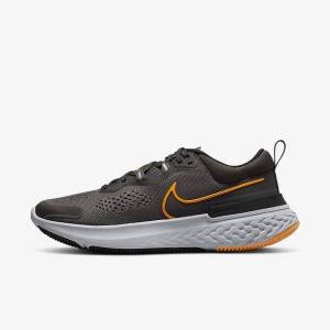 Pánské Běžecké Boty Nike React Miler 2 Silniční Šedé Černé Šedé | NK258NGY