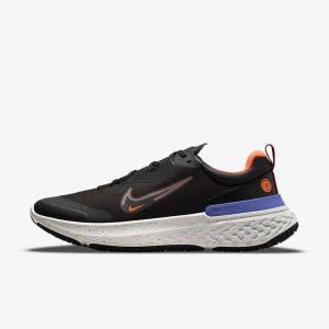 Pánské Běžecké Boty Nike React Miler 2 Shield Weatherised Silniční Černé Oranžové Indigo | NK704GUM