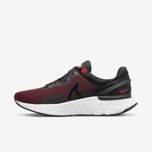 Pánské Běžecké Boty Nike React Miler 3 Silniční Černé Červené Bílé | NK965SQU