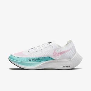 Pánské Běžecké Boty Nike ZoomX Vaporfly Next% 2 Silniční Závodní Zelene Blankyt Bílé Černé | NK647JRK