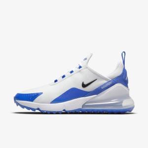 Pánské Golfové Boty Nike Air Max 270 G Bílé Blankyt Platina Černé | NK507ILQ