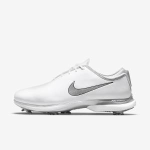 Pánské Golfové Boty Nike Air Zoom Victory Tour 2 Bílé Metal Platina Černé | NK427GLZ