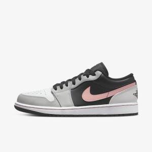 Pánské Jordan Boty Nike Air Jordan 1 Low Černé Šedé Bílé Koralove | NK206KBV