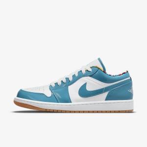 Pánské Jordan Boty Nike Air Jordan 1 Low SE Tyrkysové Bílé Tmavě Blankyt Tyrkysové | NK690OAZ