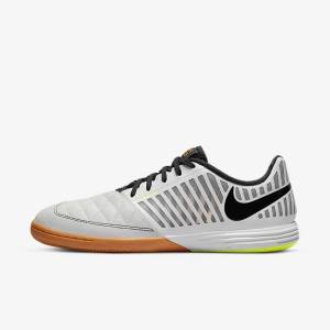 Pánské Kopačky Nike Lunar Gato II IC Indoor Court Bílé Žluté Černé | NK179DAO