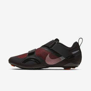 Pánské Sportovní Boty Nike SuperRep Cycle Indoor Cycling Černé Červené Metal Stříbrné | NK913IYP