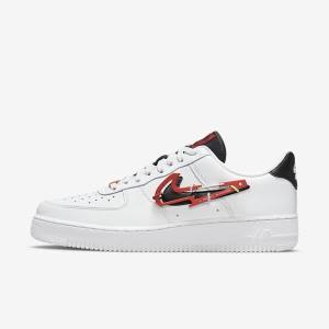 Pánské Tenisky Nike Air Force 1 07 Premium Bílé Vínové Červené Černé | NK371EVY