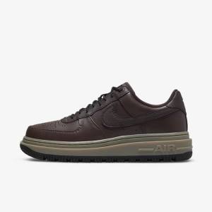 Pánské Tenisky Nike Air Force 1 Luxe Hnědé Černé Tmavě Hnědé | NK098KQG