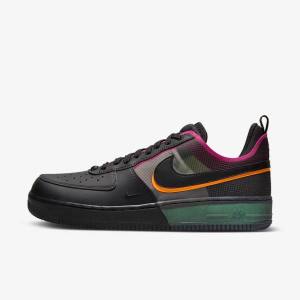 Pánské Tenisky Nike Air Force 1 React Černé Oranžové Růžové Černé | NK938QVS