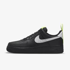 Pánské Tenisky Nike Air Force 1 Černé Stříbrné Bílé | NK172VRK