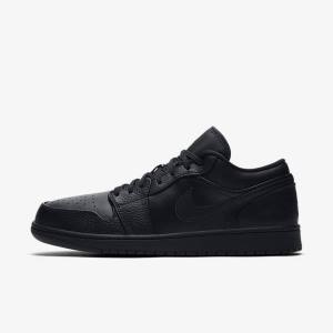 Pánské Tenisky Nike Air Jordan 1 Low Černé | NK032HQN