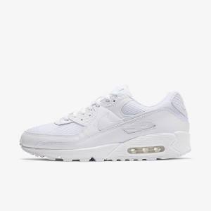 Pánské Tenisky Nike Air Max 90 Bílé Šedé Bílé | NK068EFP