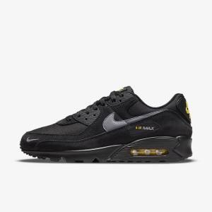 Pánské Tenisky Nike Air Max 90 Černé Žluté Metal Šedé | NK582RAS