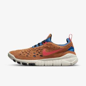 Pánské Tenisky Nike Free Run Trailové Blankyt Světle Krém Červené | NK281MXW