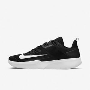 Pánské Tenisové Boty Nike NikeCourt Vapor Lite Clay Court Černé Bílé | NK841UEG