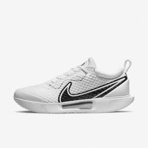 Pánské Tenisové Boty Nike NikeCourt Zoom Pro Hard Court Bílé Černé | NK063RZJ