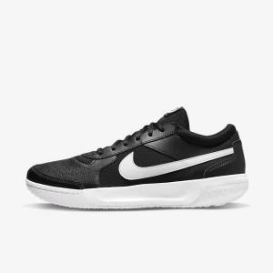 Pánské Tenisové Boty Nike NikeCourt Zoom Lite 3 Hard Court Černé Bílé | NK134DAP